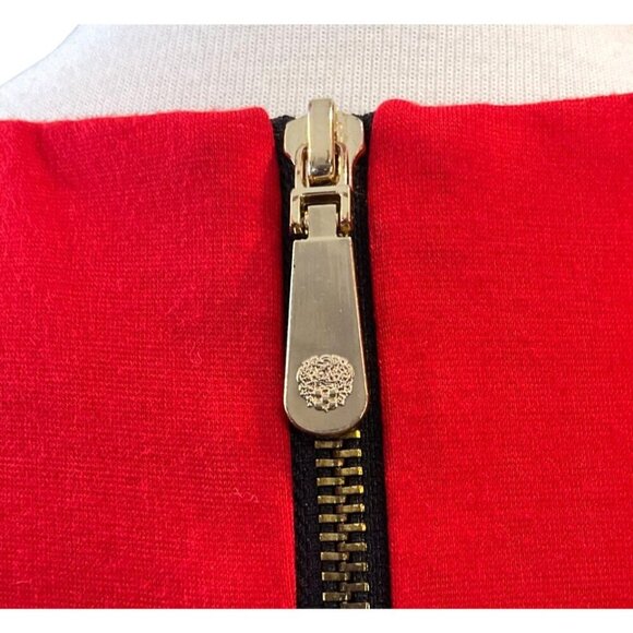 Vince Camuto Red Sleeveless Peplum Dress Exposed Back Zipper Closure Size 14 - Picture 5 of 8